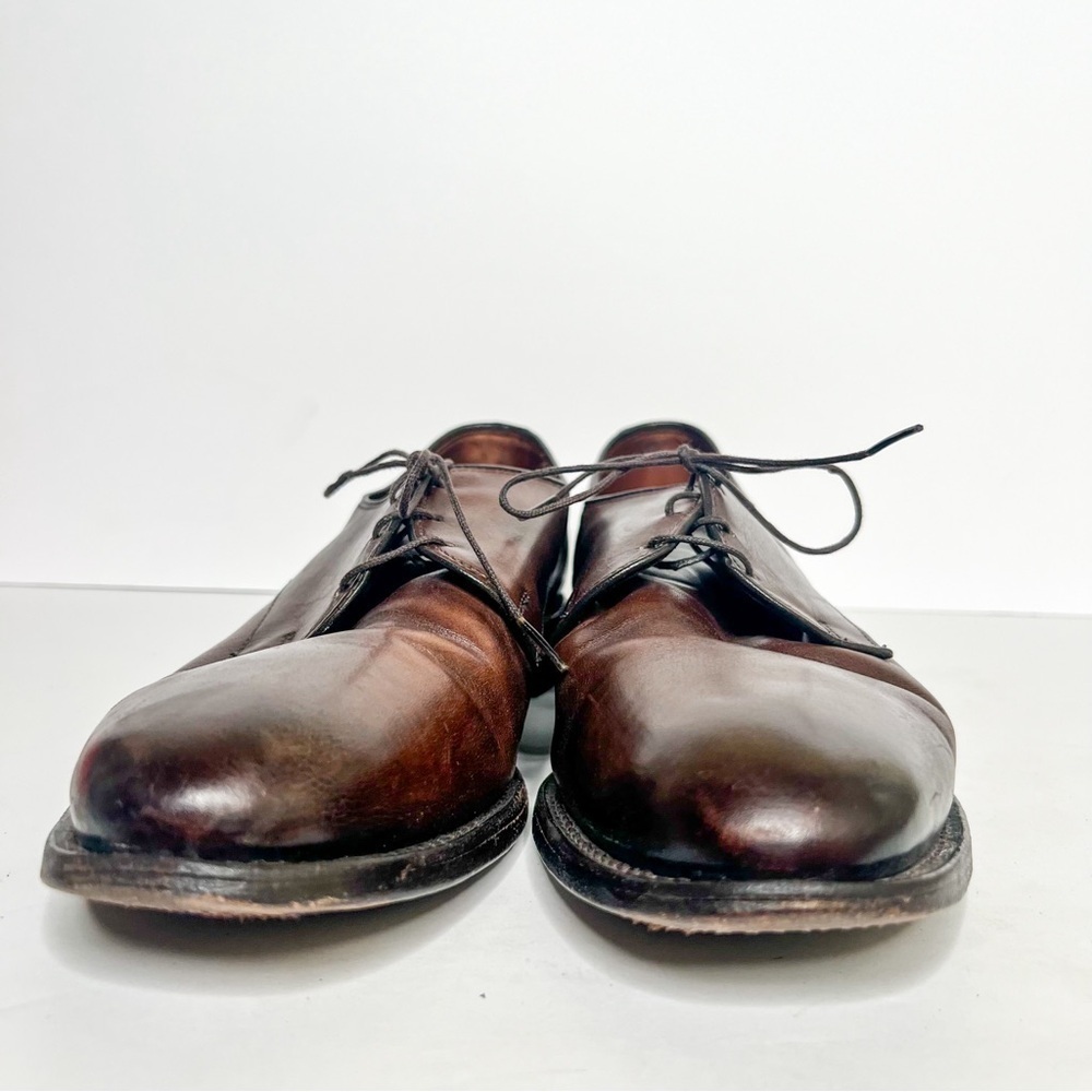 Allen Edmond Brown Leather Oxfords Dress Shoes Size 9.5 - Picture 3 of 7